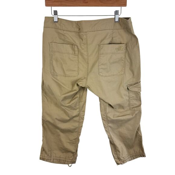 The North Face Tan Cotton Mid Rise Lightweight Hiking Capri Pants Size 10 - Picture 2 of 9
